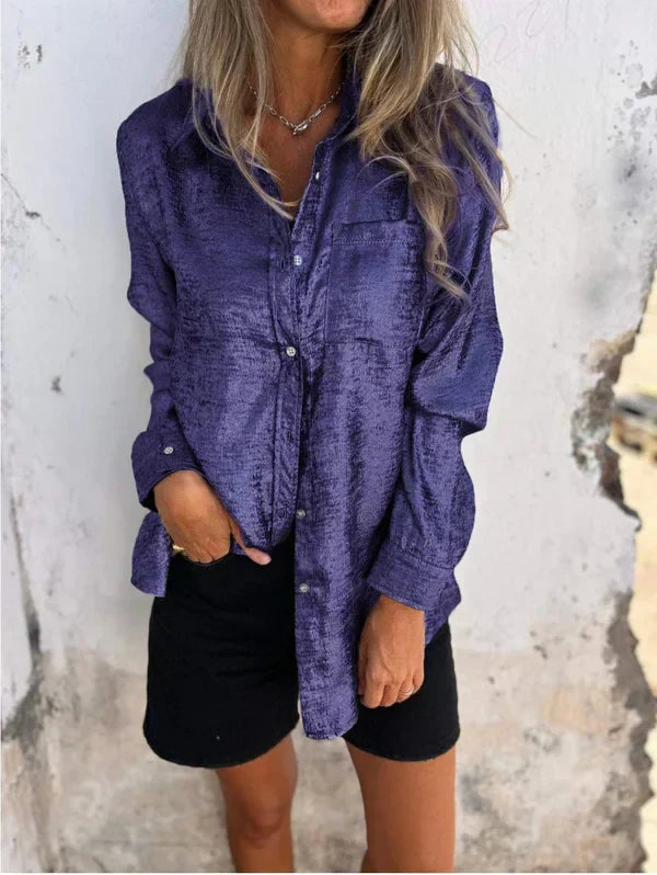 Camila | Elegante Zijdezachte Blouse Met Knoopsluiting