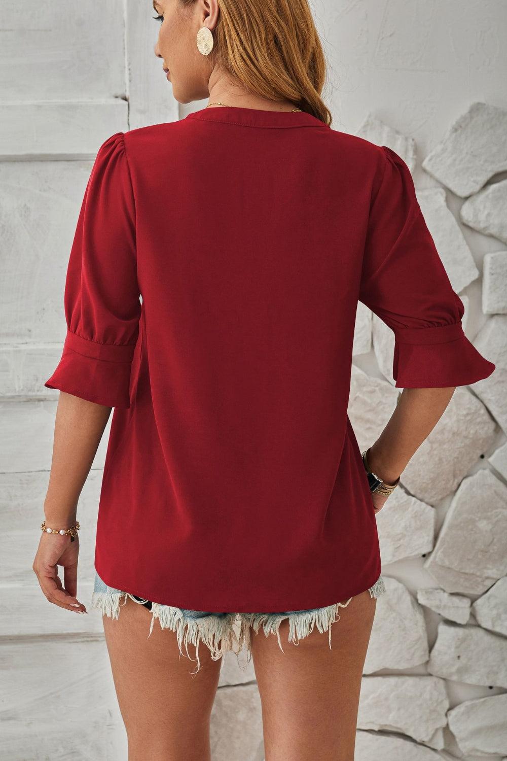 Casey | Zomerse Blouse met Pofmouwen