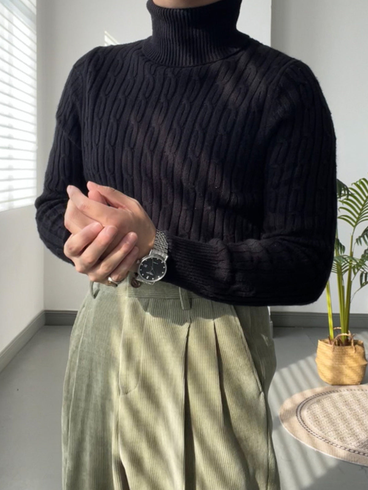 Simon | Casual wollen heren coltrui