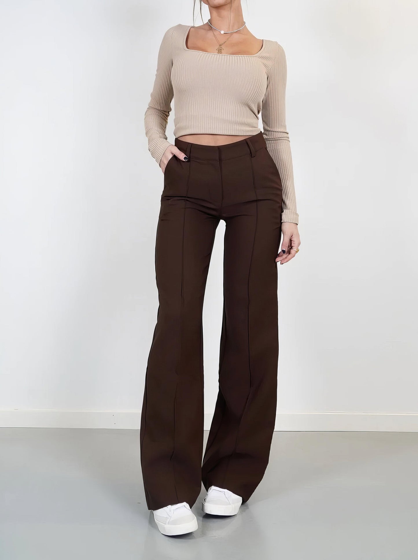 Nora | Stijlvolle Klassieke Wijde Broek