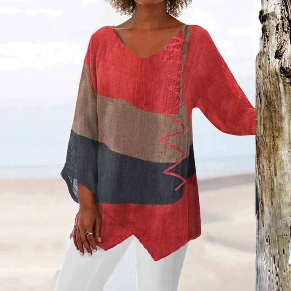 Aspen | Stijlvolle Casual Tuniek met Kleurenblokken