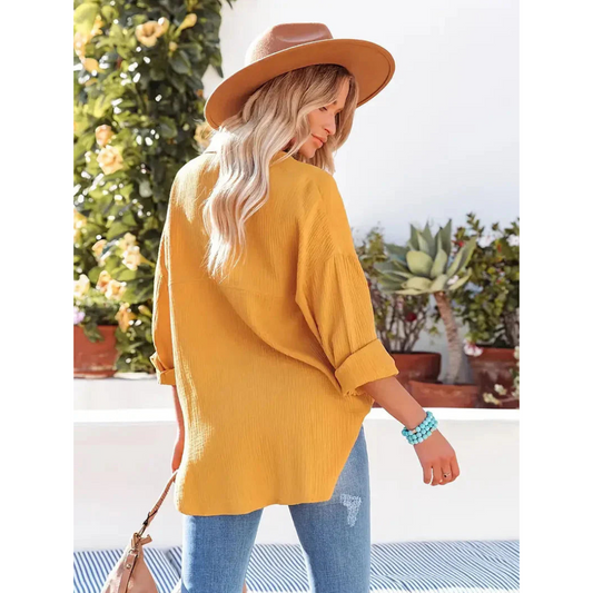 Delilah | Airy Casual Button-Down Shirt