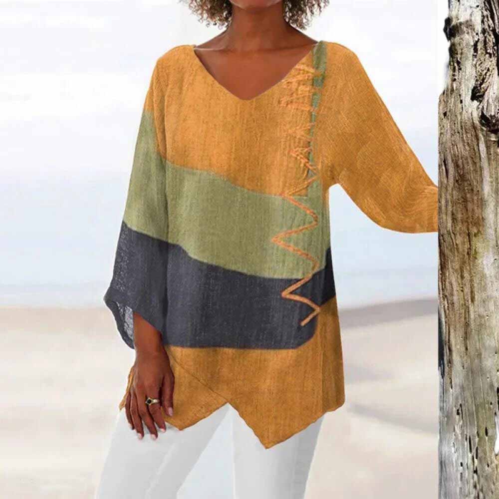 Aspen | Stijlvolle Casual Tuniek met Kleurenblokken