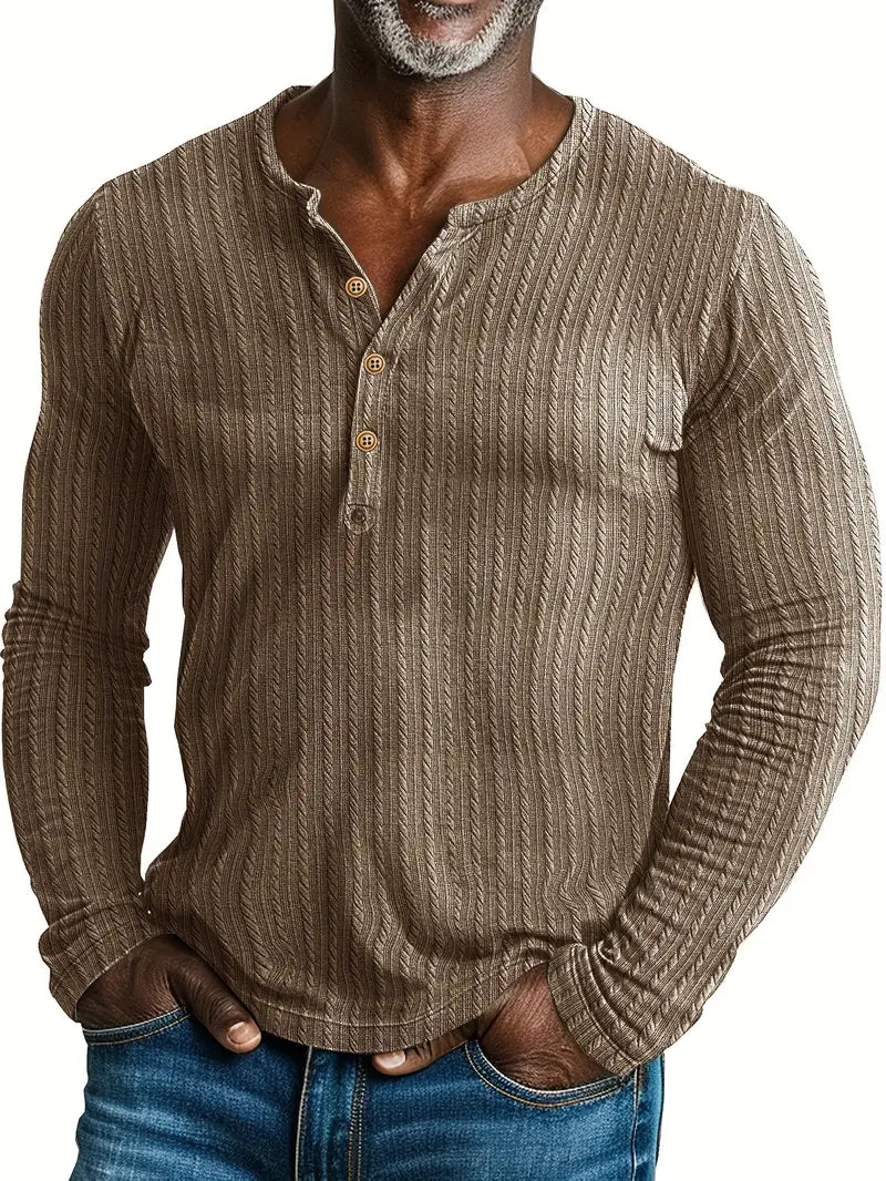 Iconic | Stijlvolle Kabelgebreide Henley