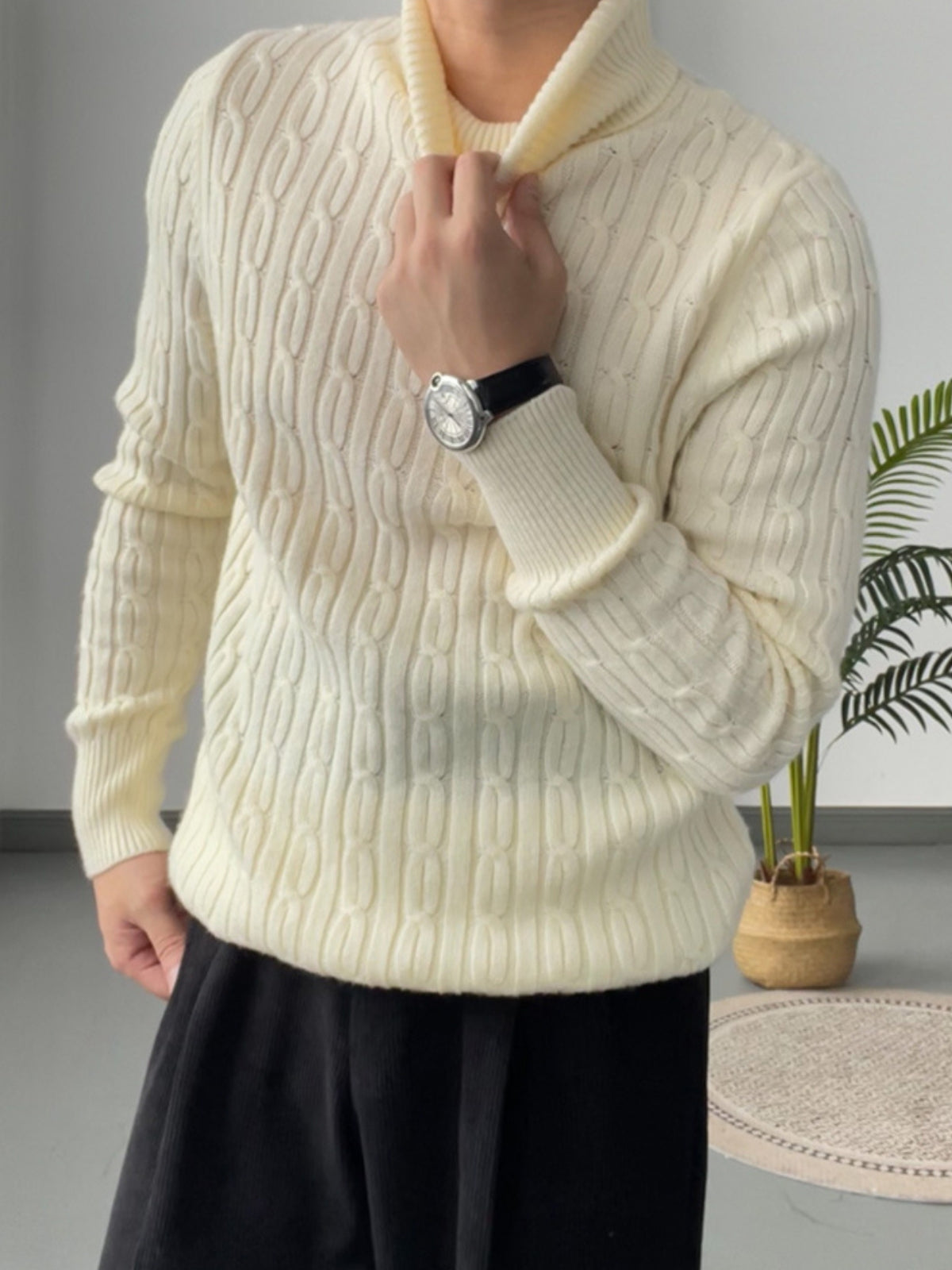 Simon | Casual wollen heren coltrui