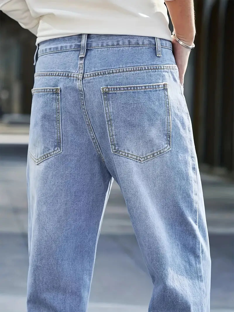 Jonah | Casual Zomerjeans met Rechte Pijpen voor Heren
