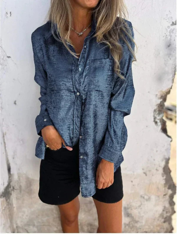 Camila | Elegante Zijdezachte Blouse Met Knoopsluiting