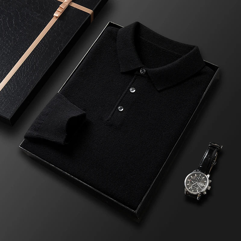 Premium | Heren polo trui wolmix