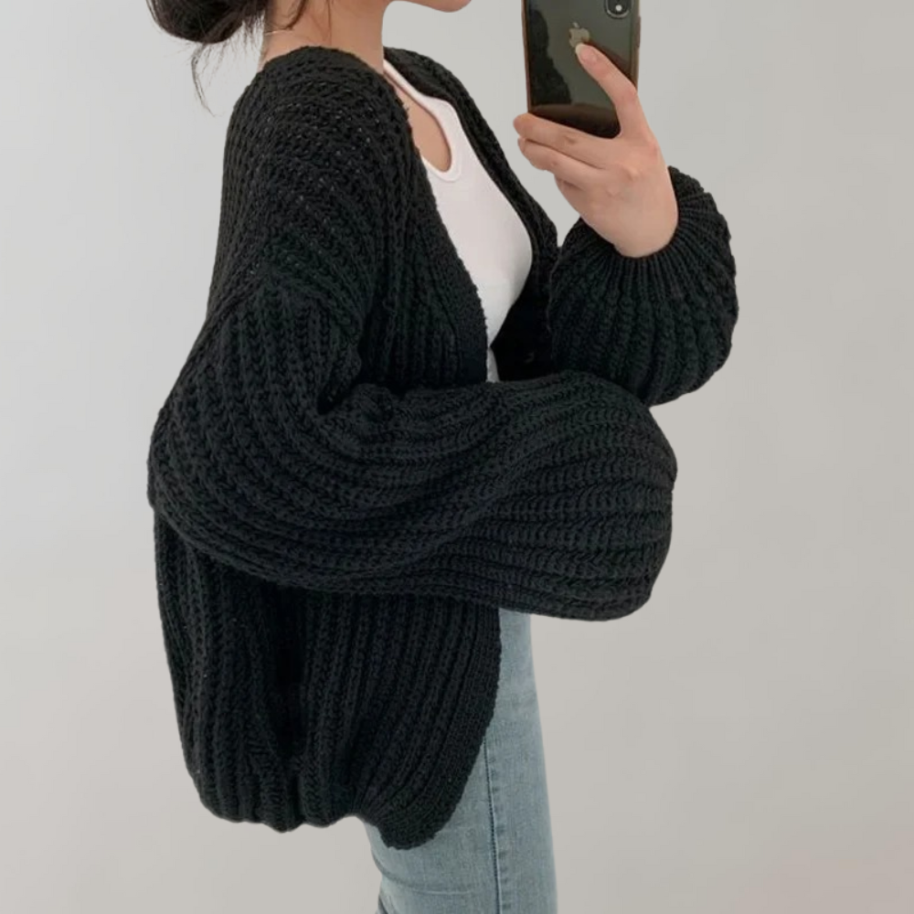 Melanie | Zachte Chunky Gebreide Cardigan