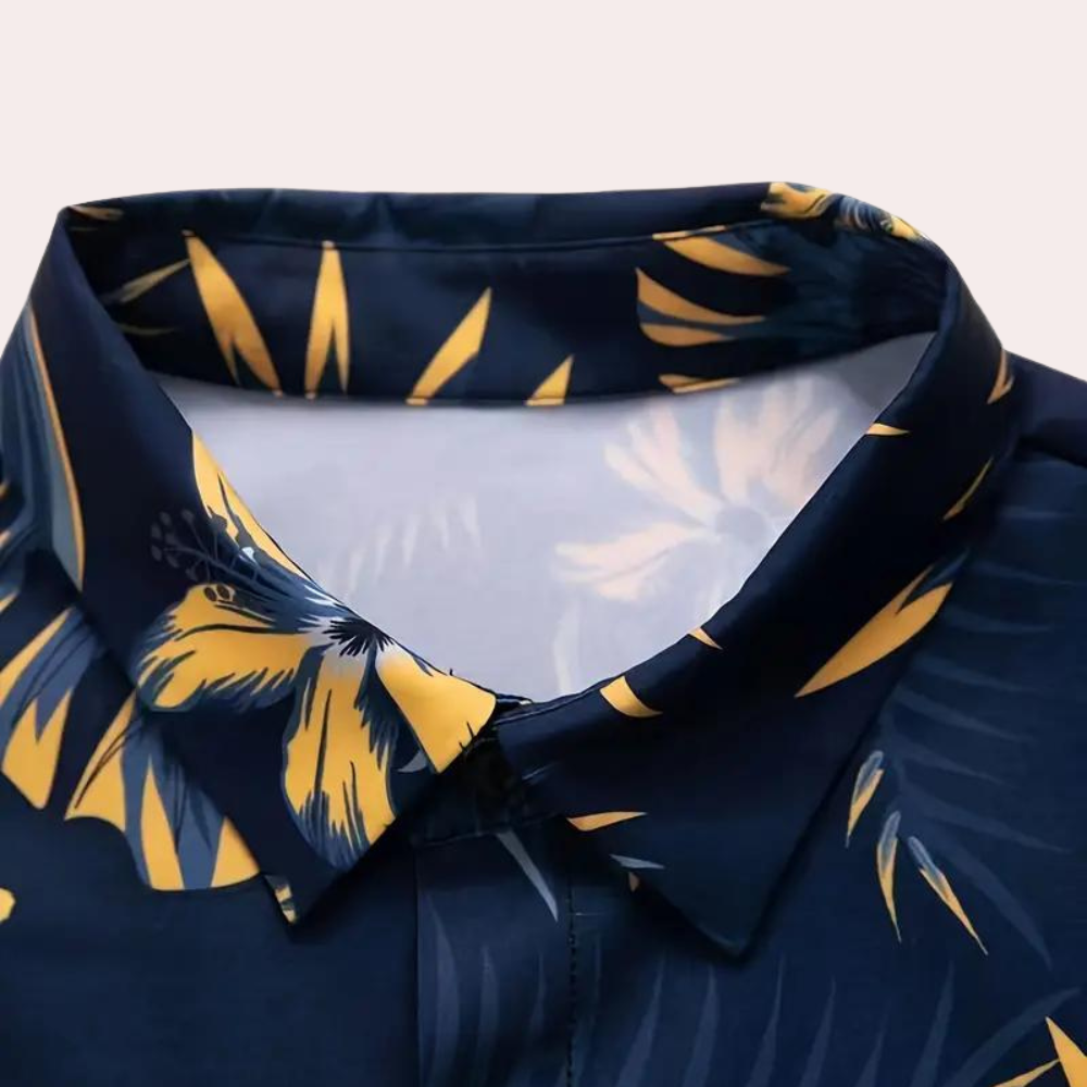 Marcus | Casual Bloemenprint Overhemd En Shorts Set