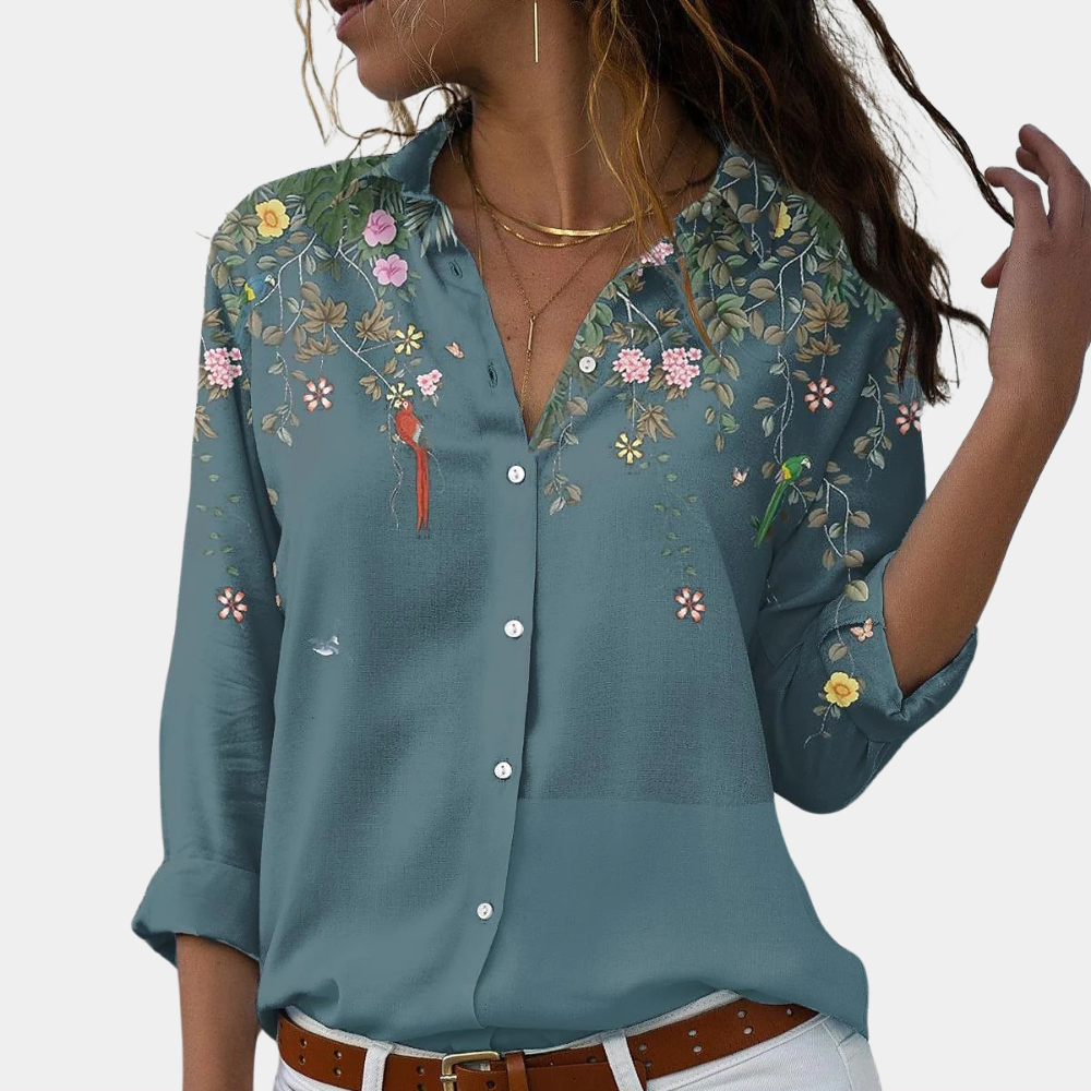 Vivian | Stijlvolle Zomerse Bloemenblouse