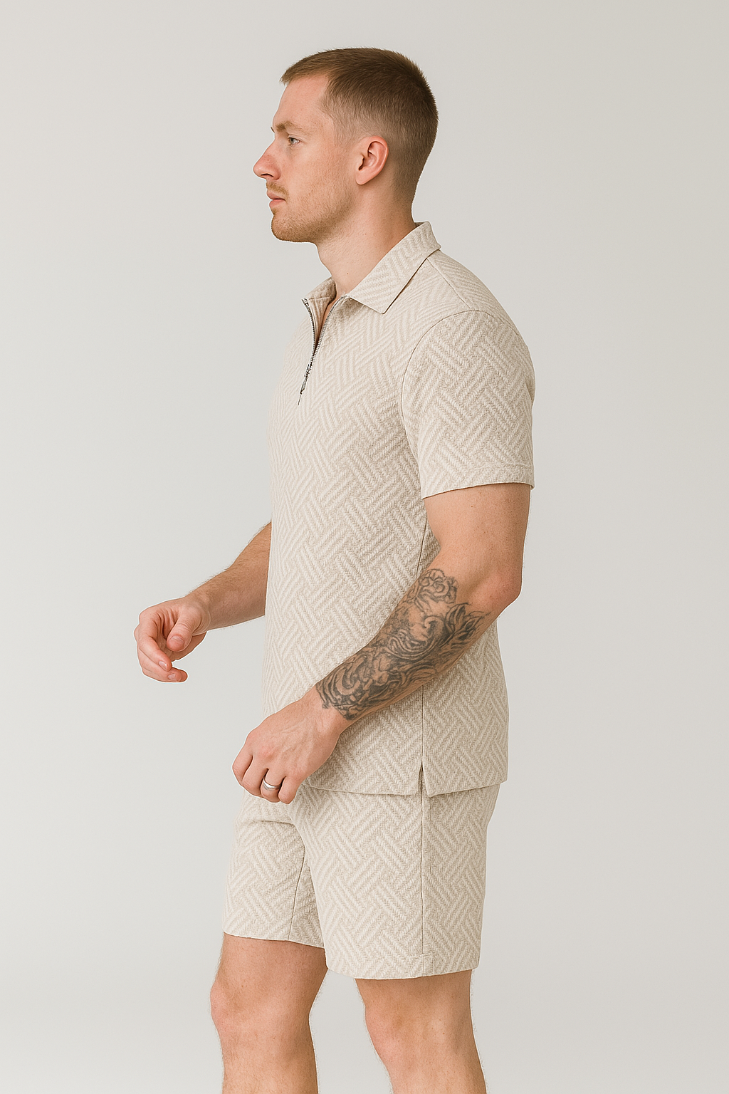 Angelo | Heren Ritssluiting Polo Set