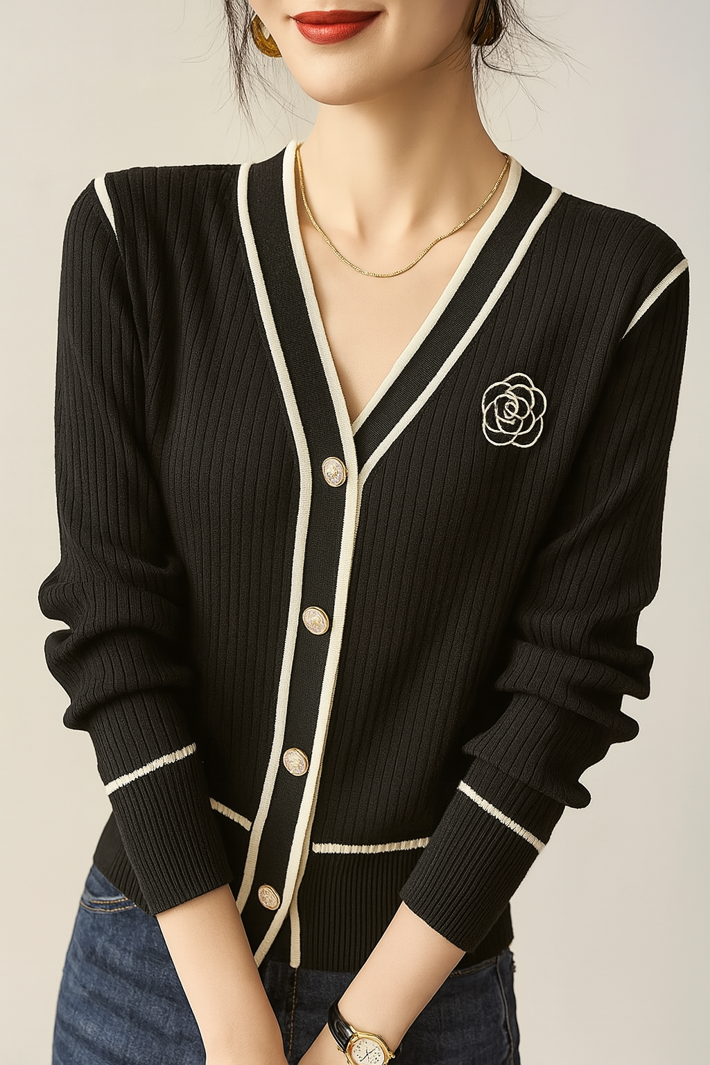 Diana | Casual V-Hals Knopweste Dames