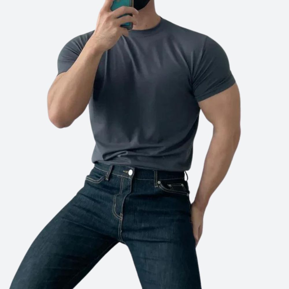 Niels | Getailleerd Shirt met Ronde Hals