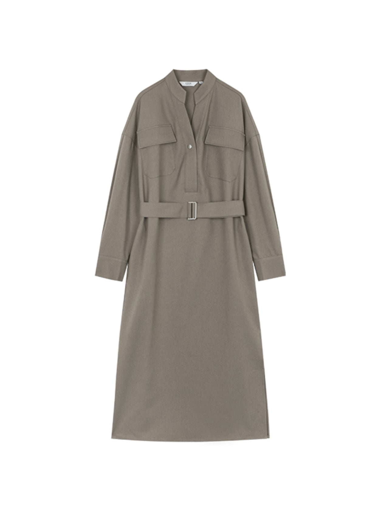Evelien | Elegante V-Hals Jurk Dames | Met Riem En Knoopsluiting