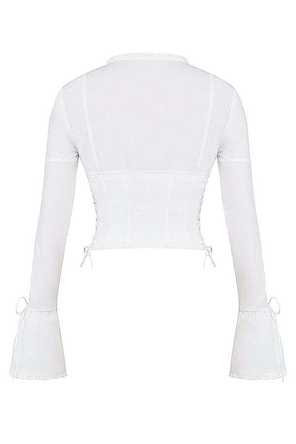 Premium | Vintage Blouse met Veterdetail
