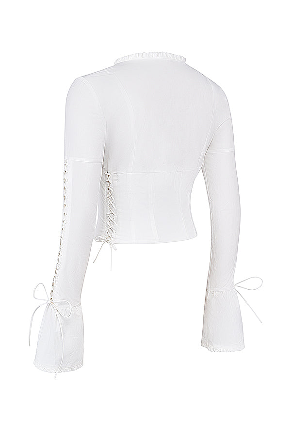 Premium | Vintage Blouse met Veterdetail