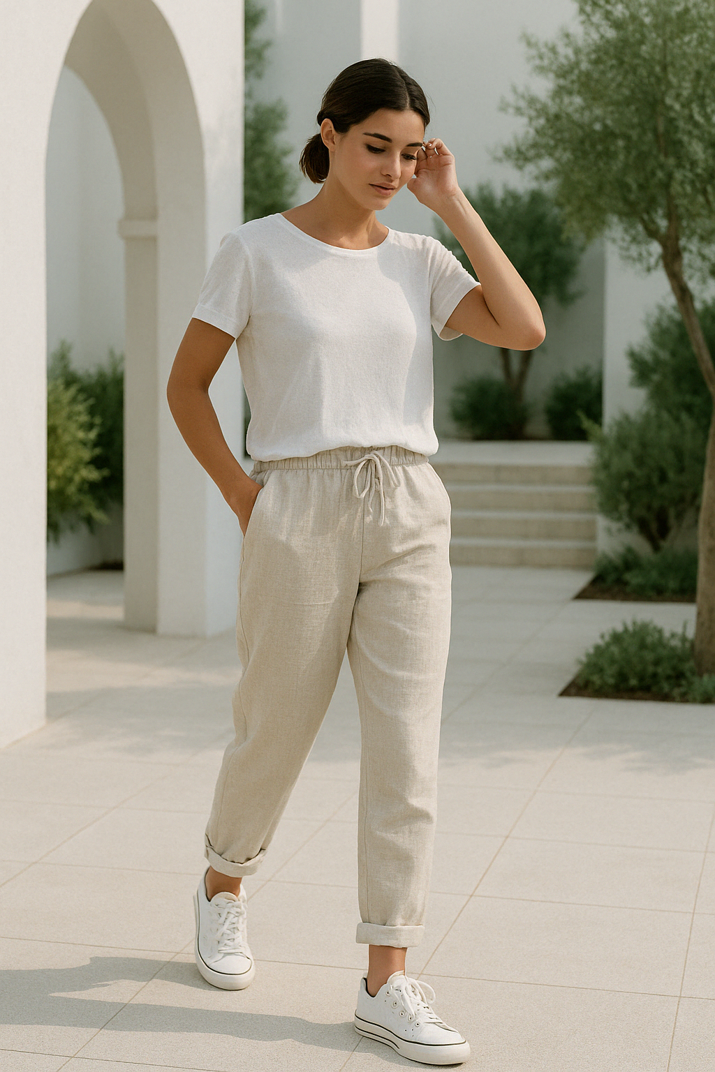 Cecilia | Casual Broek met Trekkoord