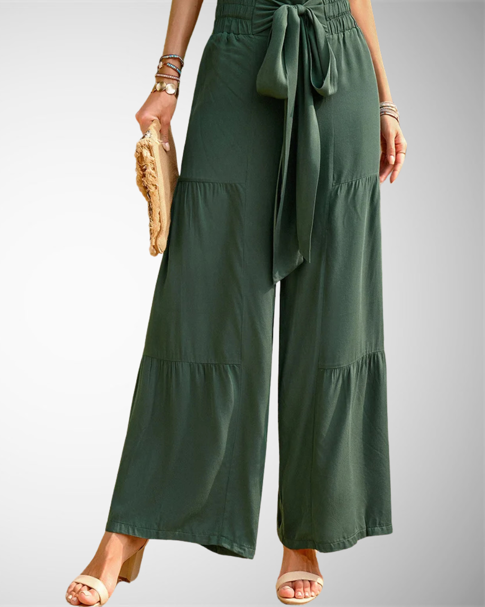 Linda | Dames Lente Casual Wijde Broek met Hoge Taille