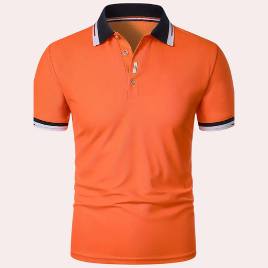 Top Man | Elegant orange men's polo shirt