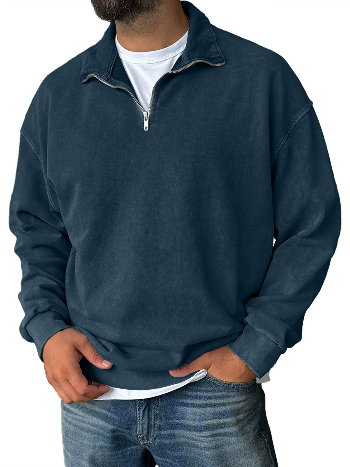Alex | Heren sweatshirt halve rits