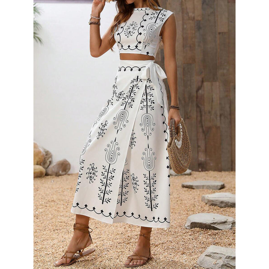 Dahlia | Stijlvolle Geborduurde Crop Set