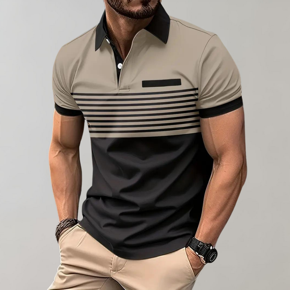 Isaac | Block Polo Shirt voor Heren