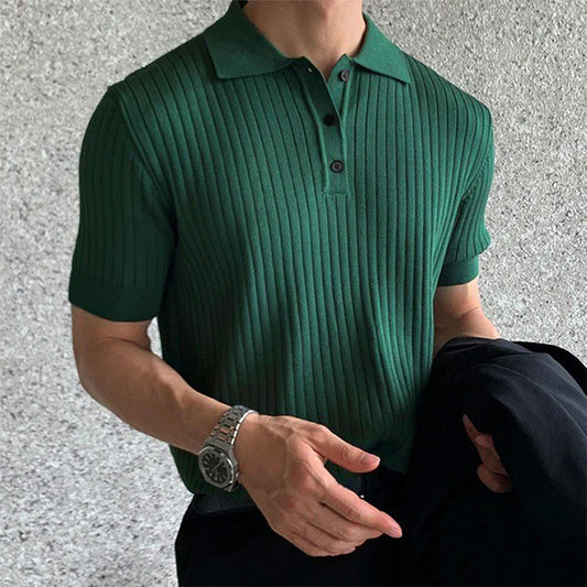 Topman | Stylish Ribbed Polo Shirt