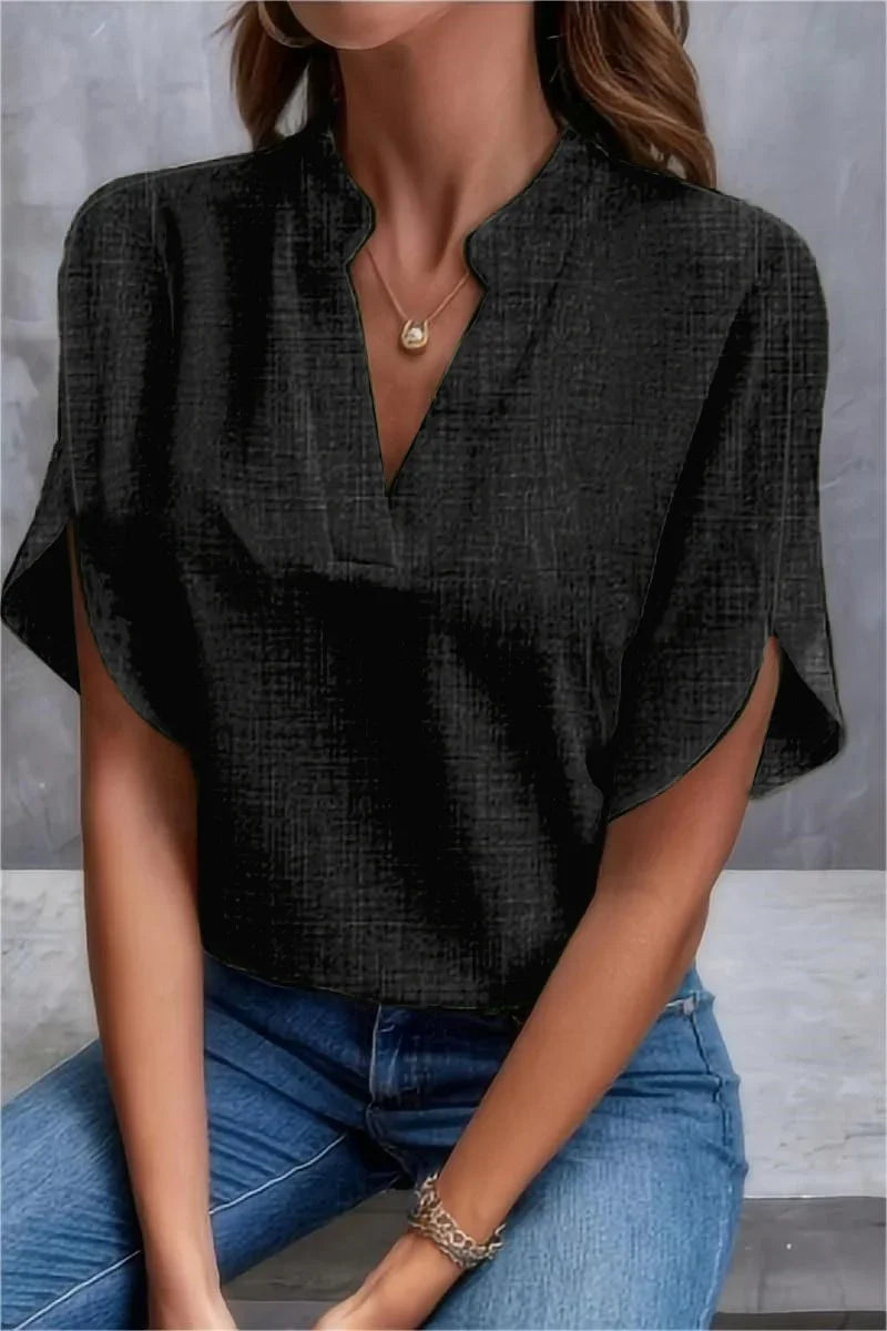 Claire | Casual V-hals Top voor Vrouwen