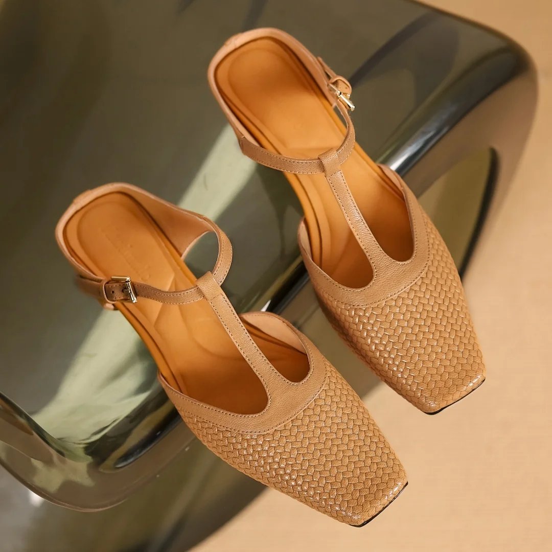 Chloe | Dames T-Strap Hak Sandalen
