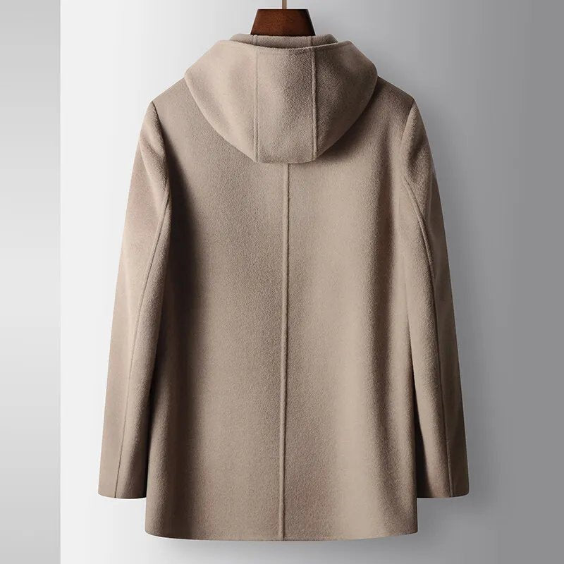 Miles | Heren Wolmantel met Capuchon