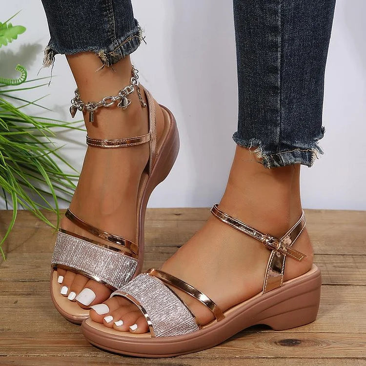 Lucy | Stijlvolle Comfortabele Gespsandalen