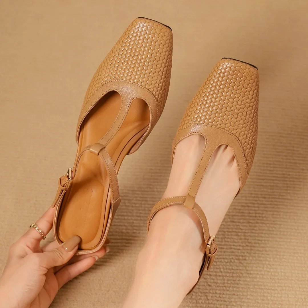 Chloe | Dames T-Strap Hak Sandalen