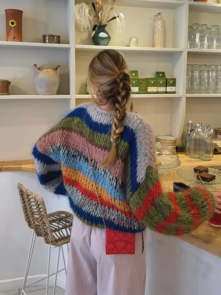 Nicole | Kleurrige Trui Voor Dames