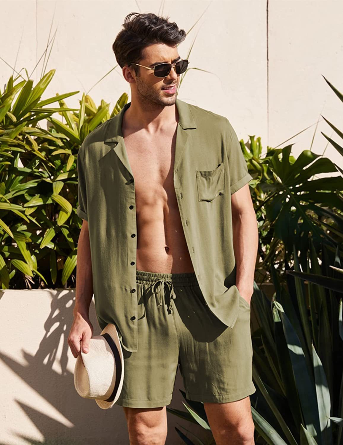 Alex | Casual Zomer Set met Overhemd en Shorts voor Heren