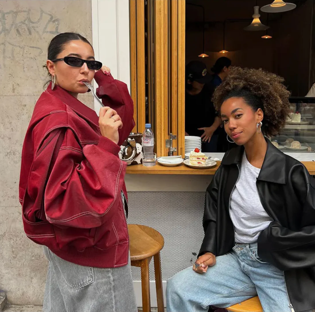 Lily | Oversized Leren Jas voor Dames
