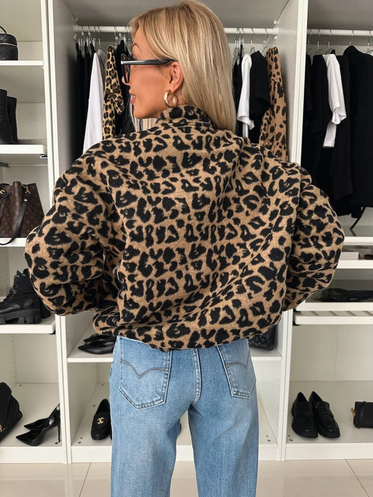 Phoebe | Women's coat with leopard print