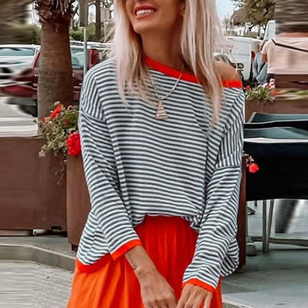 Ashlyn | Casual Gestreept T-shirt met Relaxte Pasvorm
