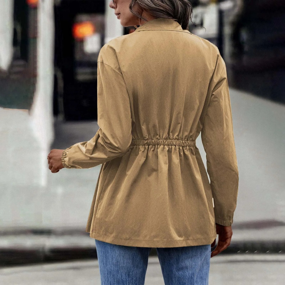 Iris | Stijlvol Casual Lang Jasje Met Knopen