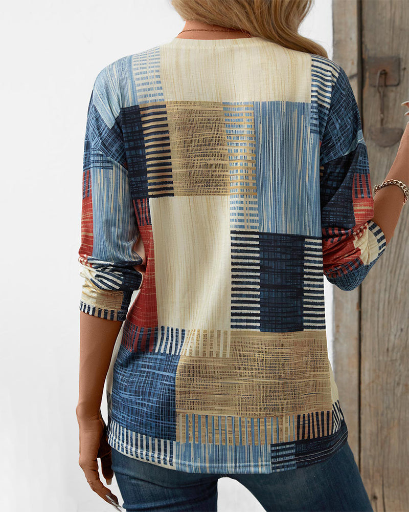 Aria | Stijlvol Casual Patchwork Shirt