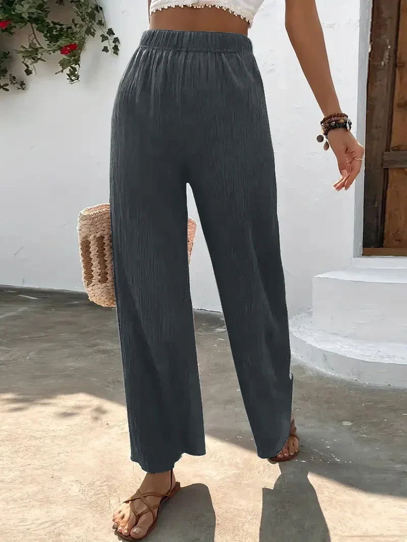 Ashley | Hoge Taille Wijde Broek
