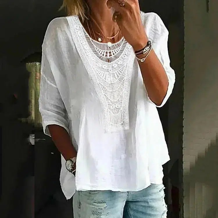 Valentina | Dames Top met Kantdetails