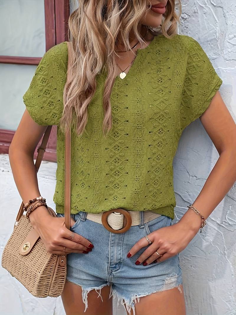 Brooklyn | Casual overhemd met korte mouwen voor dames