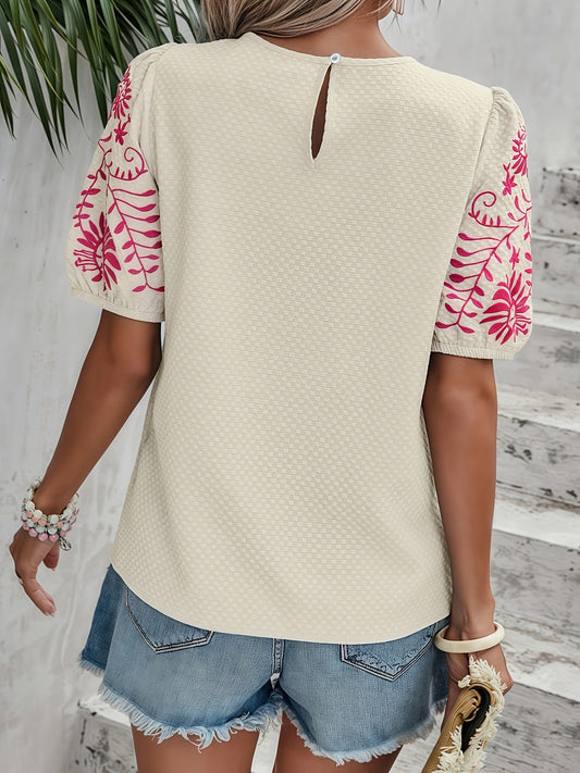 Journee | Chic Puff Sleeve Top for Women