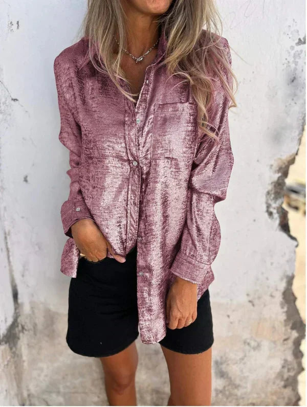 Camila | Elegante Zijdezachte Blouse Met Knoopsluiting