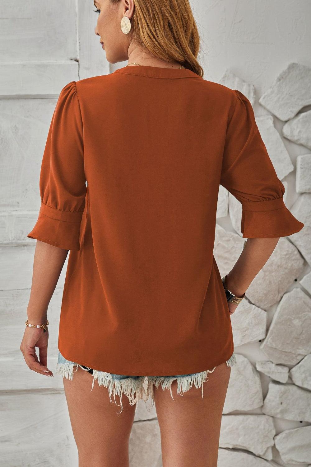 Casey | Zomerse Blouse met Pofmouwen