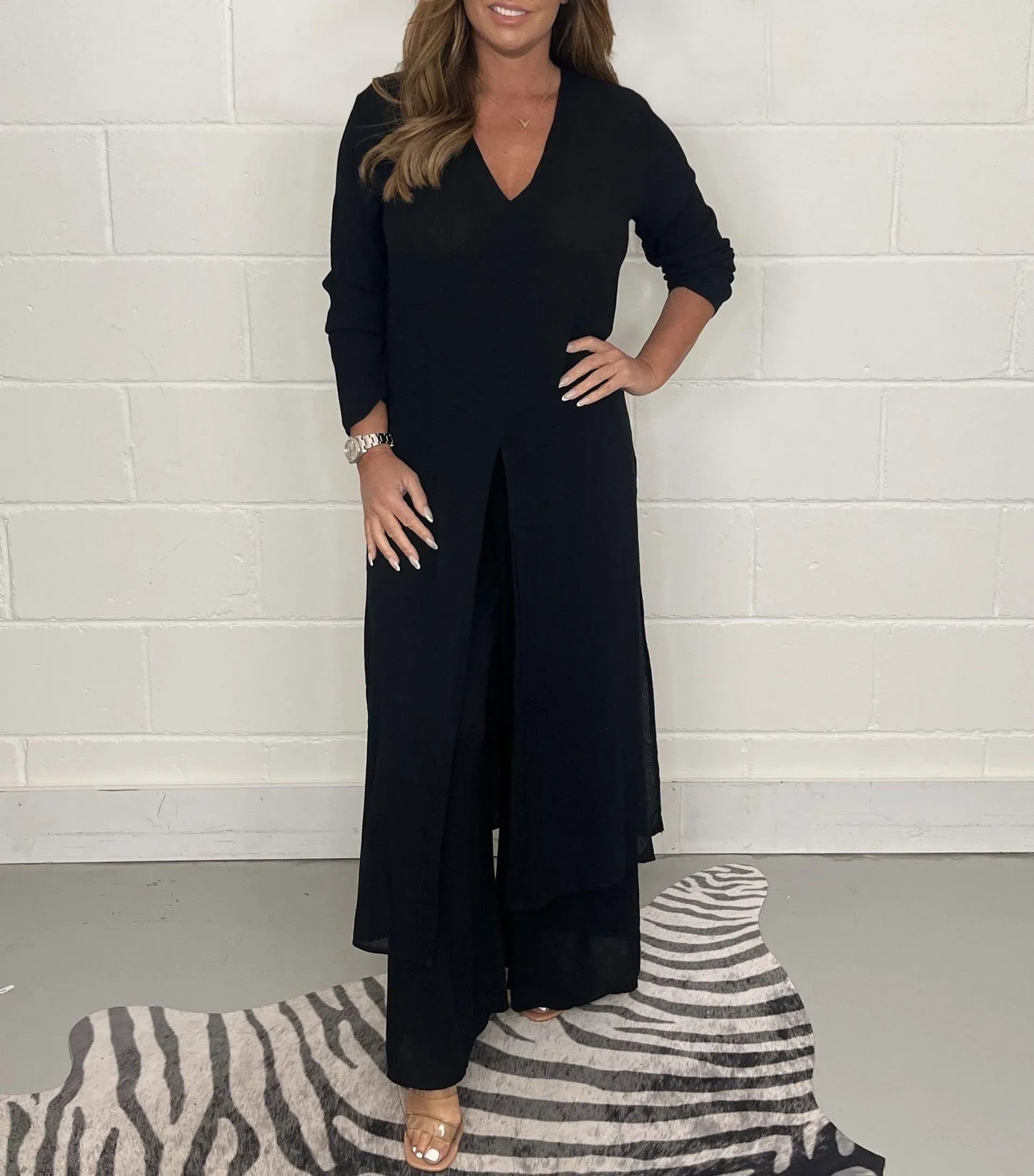 Davina | Chique Lange Jumpsuit met V-hals