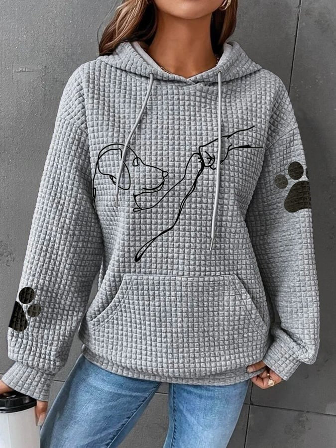 Emily | Stijlvolle Gewatteerde Hoodie Met Hondontwerp