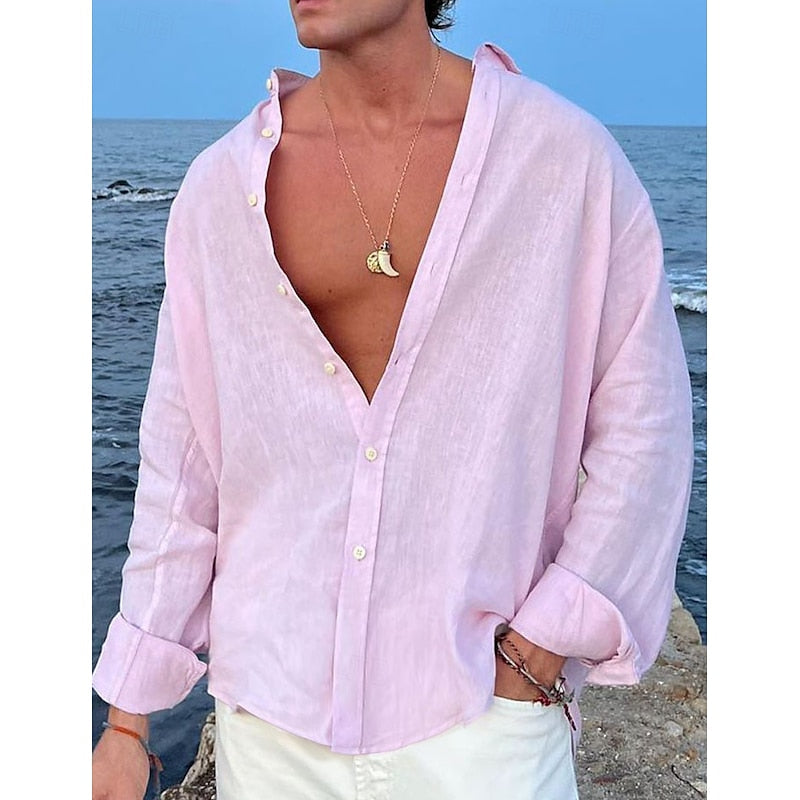 Alex | Ontspannen Linnen Strandshirt