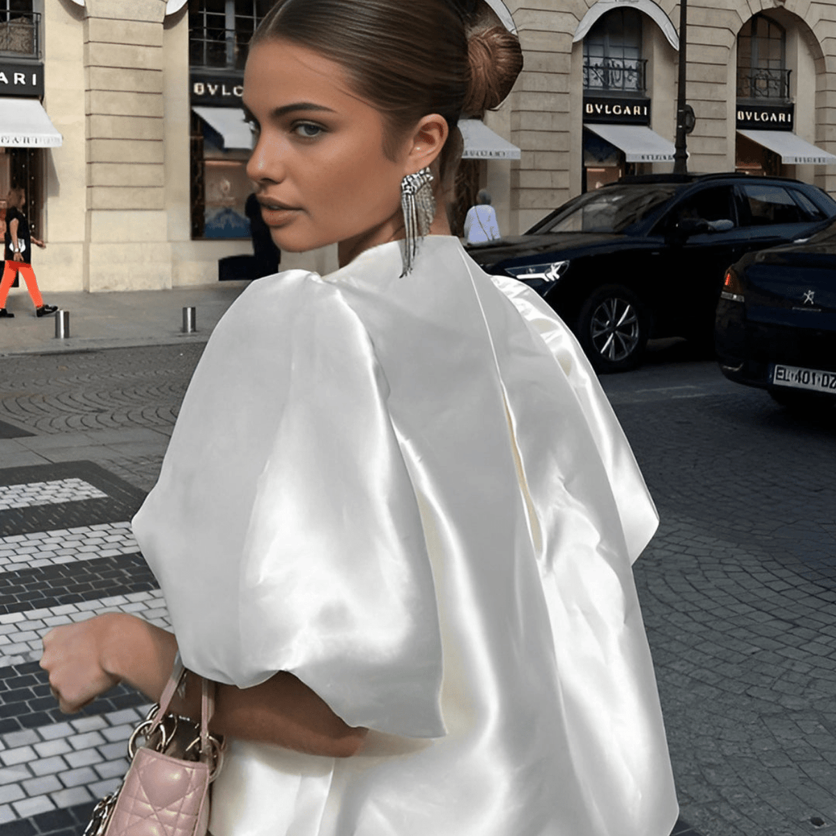 Samantha | Elegante Top met Pofmouwen